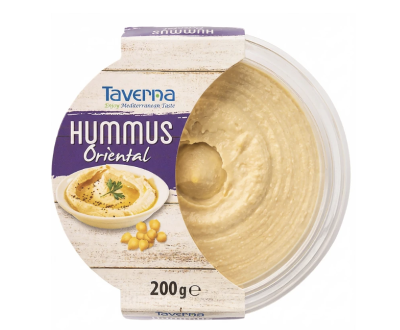 Hummus v produktovém balení