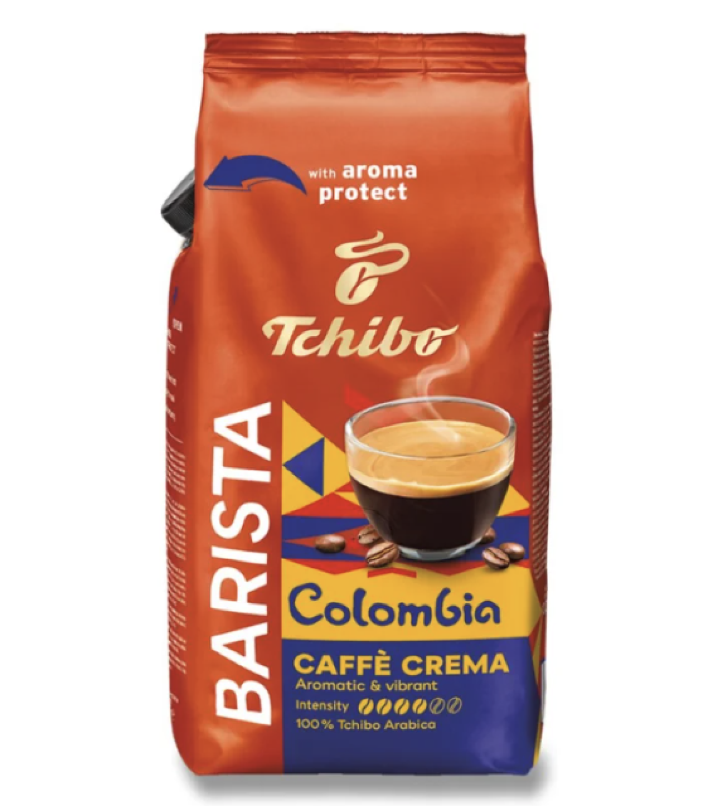 Zrnková káva v produktovém obalu
