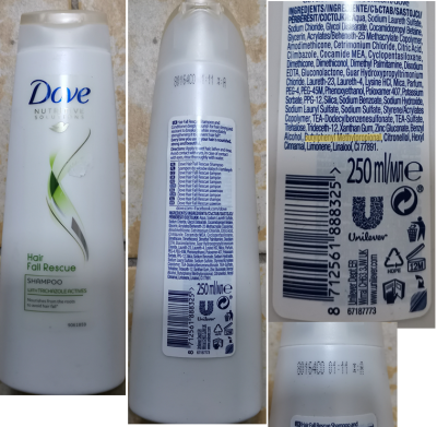Dove, NUTRITIVE SOLUTIONS, SHAMPOO, Hair Fall Rescue