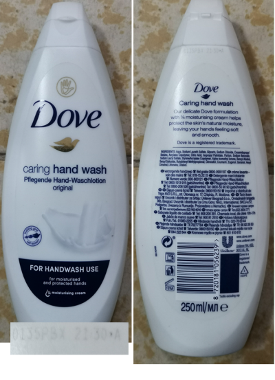 Tekuté mýdlo na ruce Dove, caring hand wash, FOR HANDWASH USE