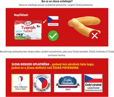 Informační brožura k akci PENNY nabízí slevu na České potraviny