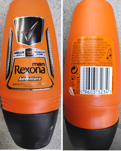 Rexona men Adventure, ANTI-PERSPIRANT/ANTI-TRANSPIRANT, MOTIONSENSE SYSTEM