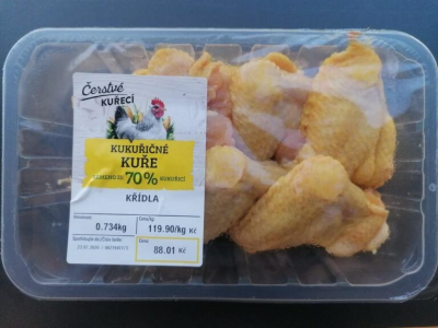 Kukuřičné kuře křídla,