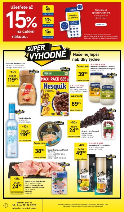 Nový leták Tesco