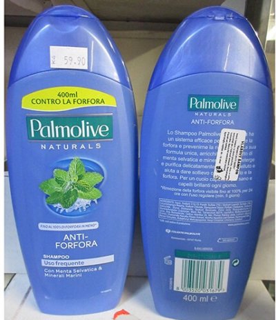 Modrý produkt Palmolive