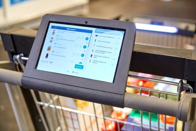 Displej nákupního vozíku