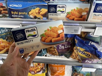 Balené rybí prsty v supermarketu