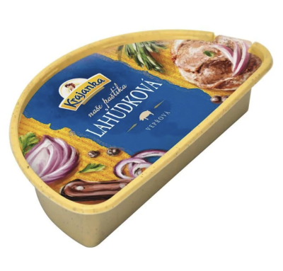 Paštika v produktovém obalu