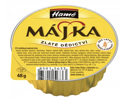 Paštika v produktovém obalu