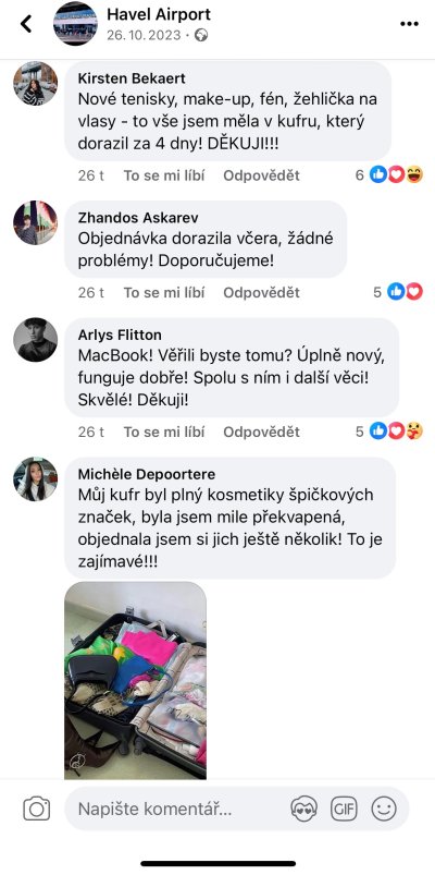 Komentáře na facebooku
