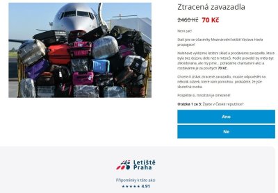 Falešná stránka letiště