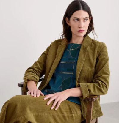 Modelka v khaki saku