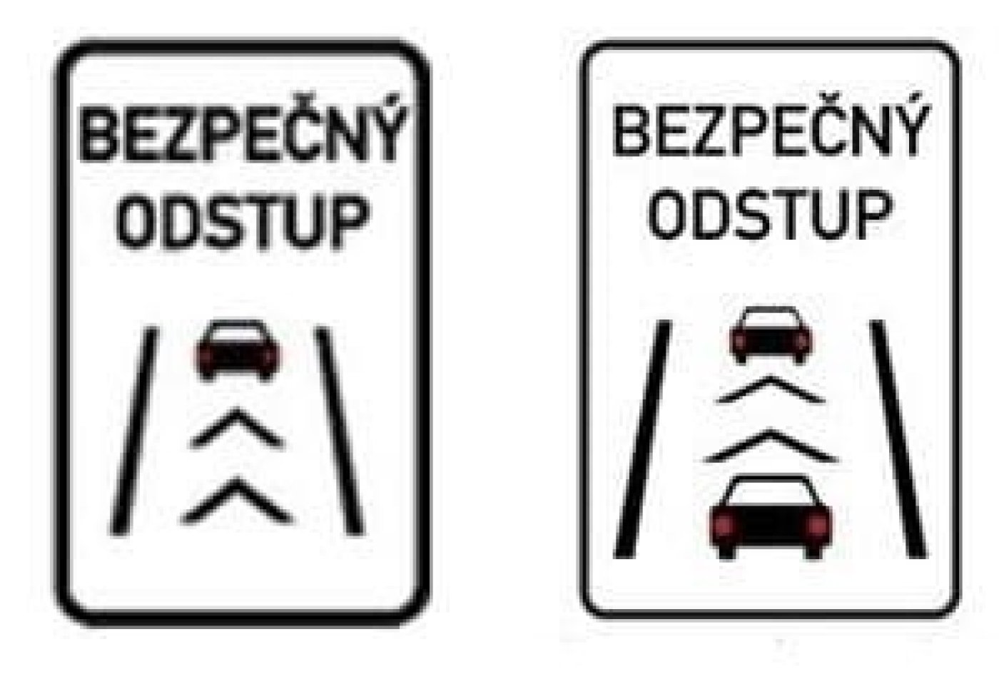 Značka bezpečný odstup