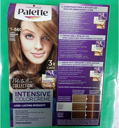 Krabičky od barvy na vlasy Palette