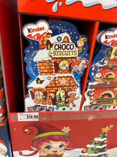 Adventní kalendáře v supermarketu