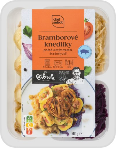 Hotové jídlo bramborové knedlíky