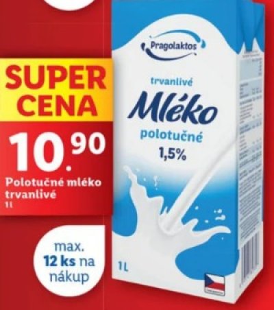 Akce na mléko Lidl
