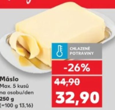 Akce na máslo v Kauflandu
