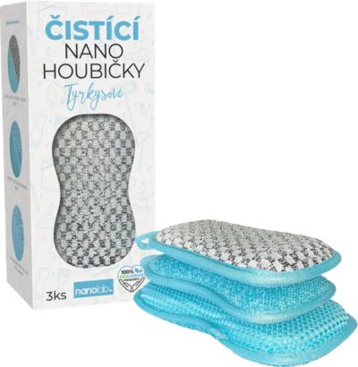 Bílé balení nano houbiček od značky NanoLab