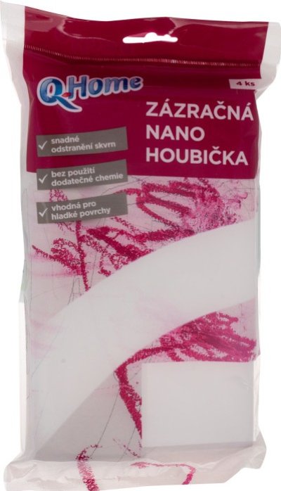 Růžové balení nano houbiček Q-Home