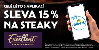 15% sleva na steaky