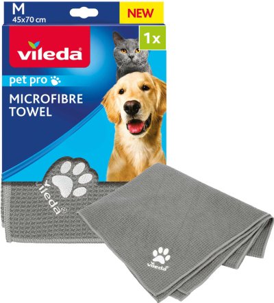 Šedý ručník pro mazlíčky Vileda Pet
