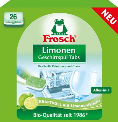 Zelené balení tablet do myčky Frosch