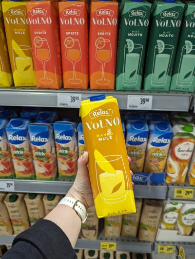 Džus Relax v regálu