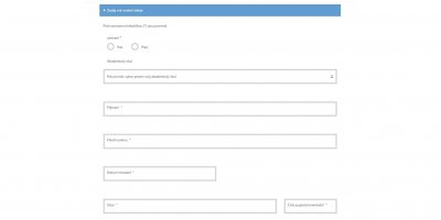 Formulář pro registraci do Kaufland Card