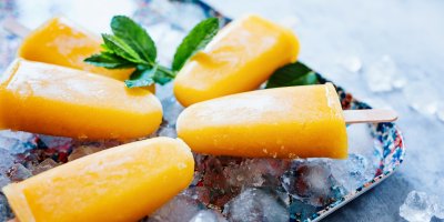 Domácí nanuky oranžové barvy