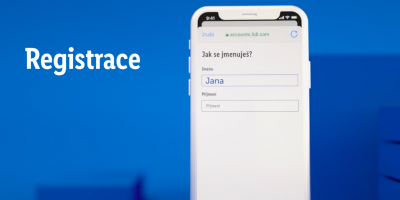 Nejprve zadejte své jméno a příjmení