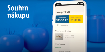Díky přehlednému souhrnu nákupu uvidíte také, kolik jste s aplikací Lidl Plus ušetřili