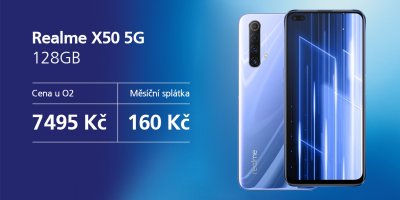  Realme X50 5G pořídíte měsíčně za 160 Kč. Technologii 5G zvládne s přehledem, zamilujete si ale i fotky jím pořízené