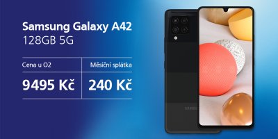 Samsung Galaxy A42 128GB může být váš za 240 Kč měsíčně. I u něj jsou kvalitní fotografie a rychlý internet samozřejmostí