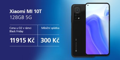  Xiaomi MI 10T 128GB 5G nabízí skvělý poměr ceny a výkonu. Může být váš za 300 Kč měsíčně, a to i díky akci v rámci Black Friday
