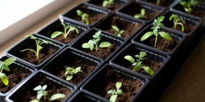 Mladé rostlinky rajčat