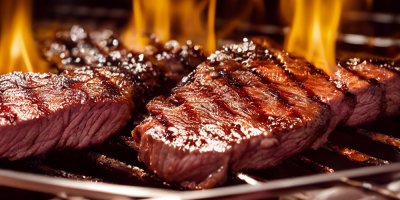 Maso, které se griluje