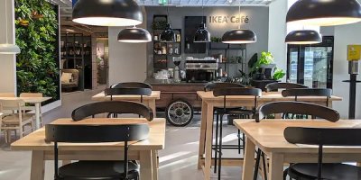Interiér Ikea restaurace a kavárny v Praze na Zličíně