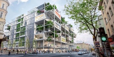 Sedmipatrová prodejna IKEA v centru Vídně