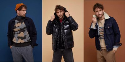 Muž v různých bundách 