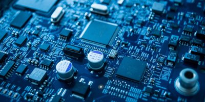 Detail elektronického čipu