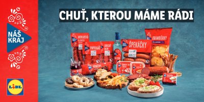Reklamní banner Lidl na novou značku Náš kraj 
