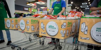 Košíky s polepy Sbírky potravin