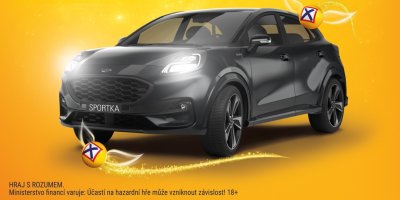 Oficiální materiál Sazky s fotografií Fordu Puma