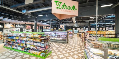 Zmodernizovaná prodejna Albert a její úsek Zdravě s Albertem