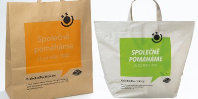 Recyklované tašky hypermarketu Globus