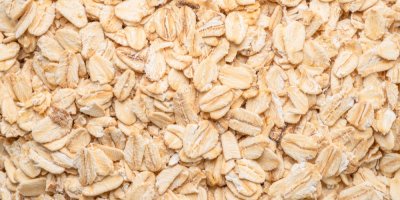 Detailní záběr na ovesné vločky