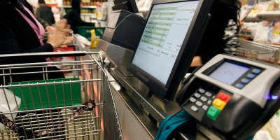 Pokladna s platebním terminálem 