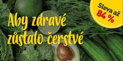 Banner supermarketu Billa ke kampani o zdravém stravování