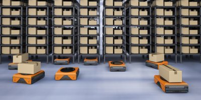 Roboti v automatizovaném skladu